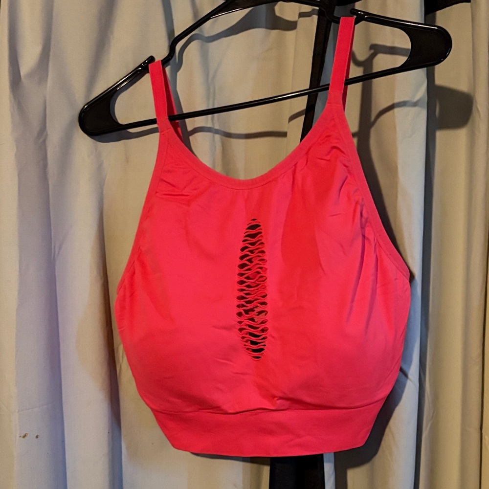 torrid Hot Pink High-Neck Cutout Sports Bralette